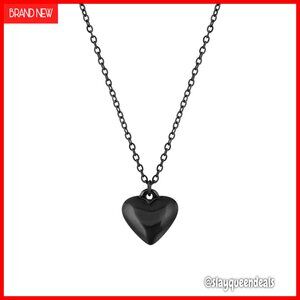 Stainless Steel Heart Pendant Necklace with Extender